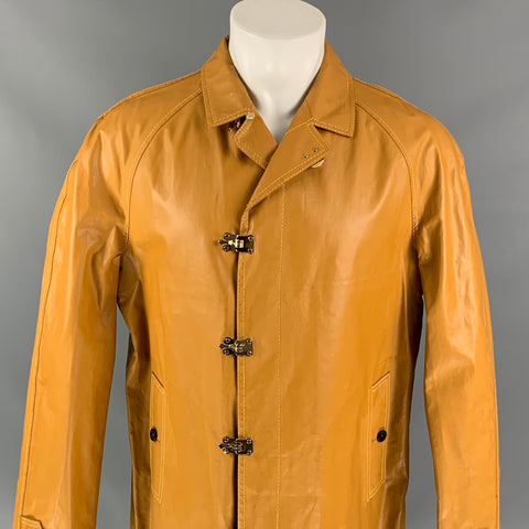 BURBERRY PRORSUM Resort 2012 Size 40 Mustard Yellow Raincoat