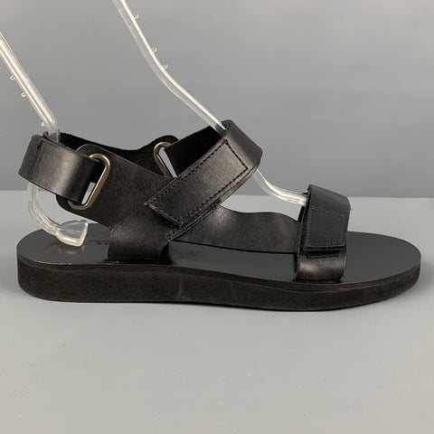 A.P.C. Size 8 Black Leather Sandals
