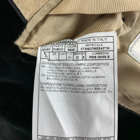 DOLCE & GABBANA Size 40 Charcoal Black Mixed Fabrics Sport Coat