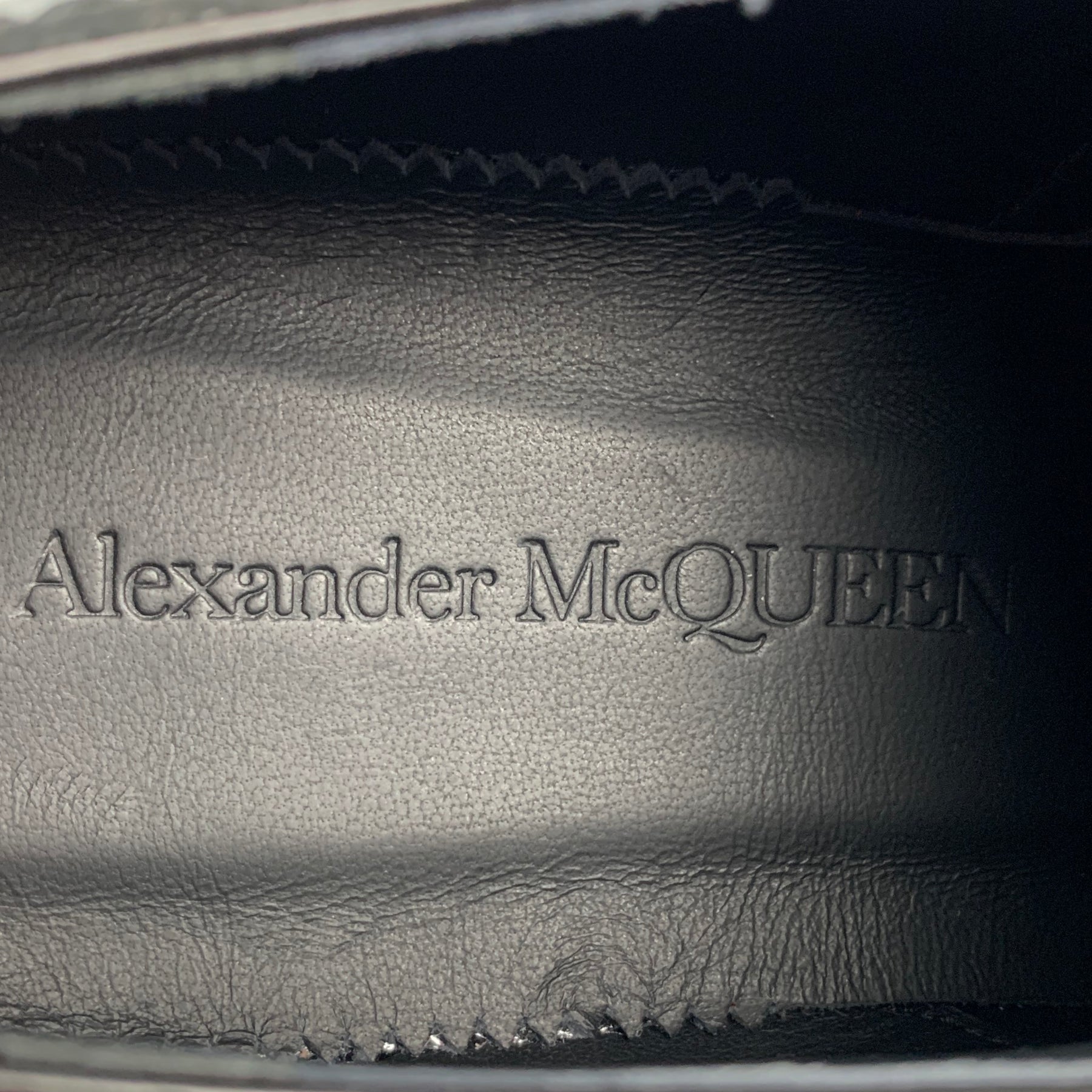 ALEXANDER MCQUEEN Size 12 Black Silver Spikes Leather Lace Up Shoes – Sui  Generis Designer Consignment