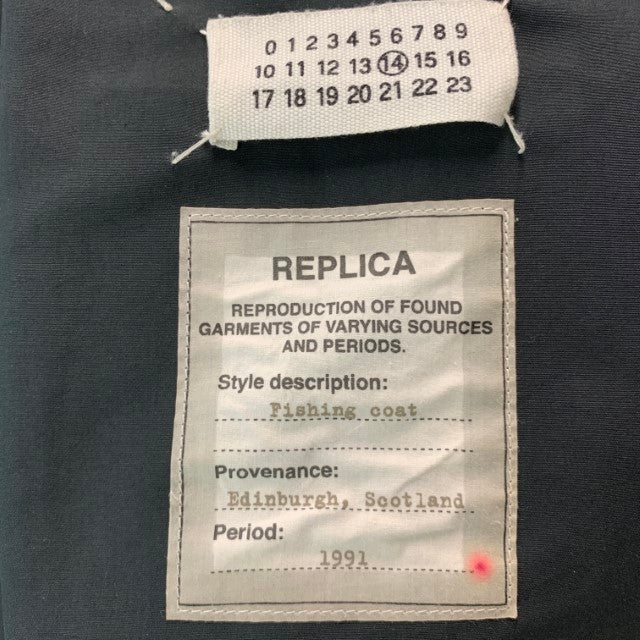 MARTIN MARGIELA Size 38 Black Solid Polyester Fisherman Coat