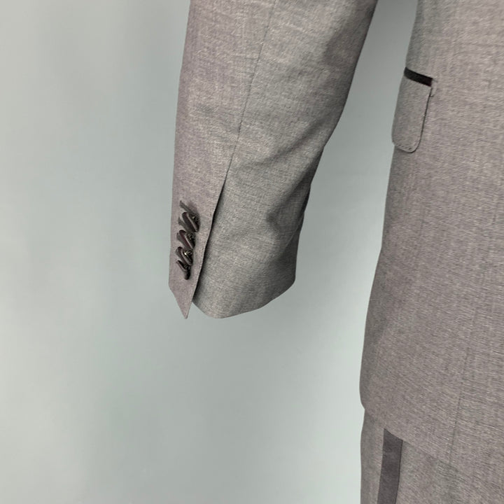 DOLCE & GABBANA Size 38 Grey Wool Blend Shawl Collar 3 Piece Tuxedo Suit