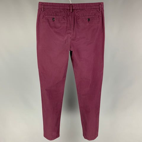 MARC by MARC JACOBS Size 32 Eggplant Cotton Flat Front Pants