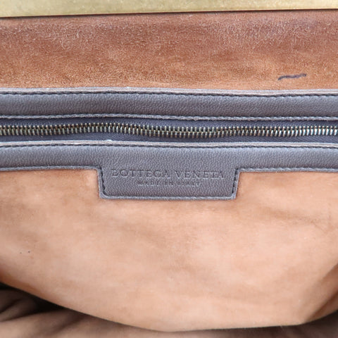 BOTTEGA VENETA Lavorazione Fatta a Aano Taupe Intrecciato Lizard Leather Handbag