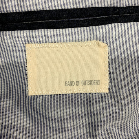 BAND OF OUTSIDERS Size 40 Charcoal Wool Double Breasted Sport Coat