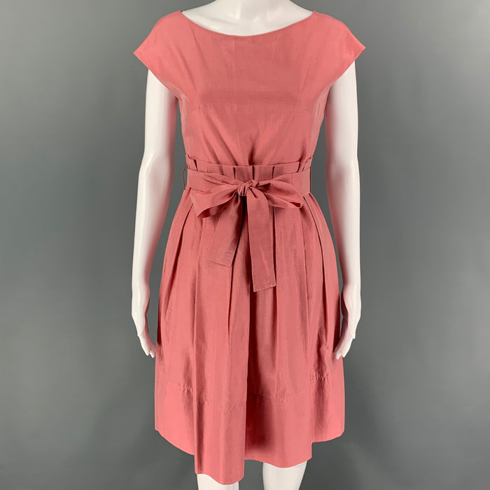 WEEKEND by MAX MARA Size 4 Pink Cotton Silk Pleated Dress