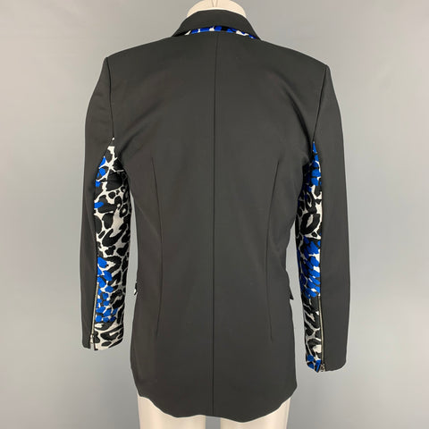 MARCELL VON BERLIN Size 36 Black Print Cotton Blend Sport Coat