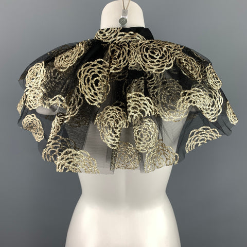 CO S/S 2018 Waist Size One Size Metallic Black & Gold Tule Collar