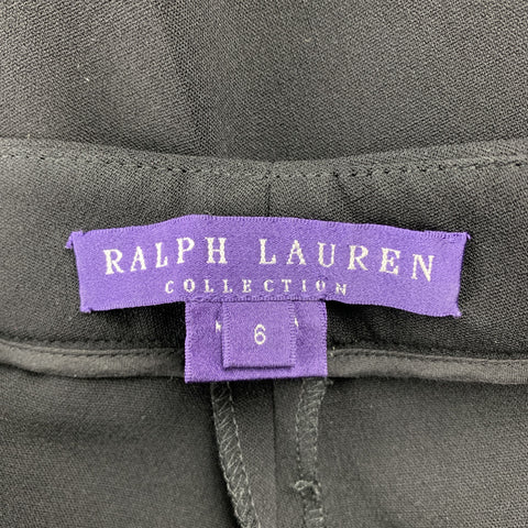 COLECCIÓN RALPH LAUREN Talla 6 Pantalón de vestir de pierna recta negro