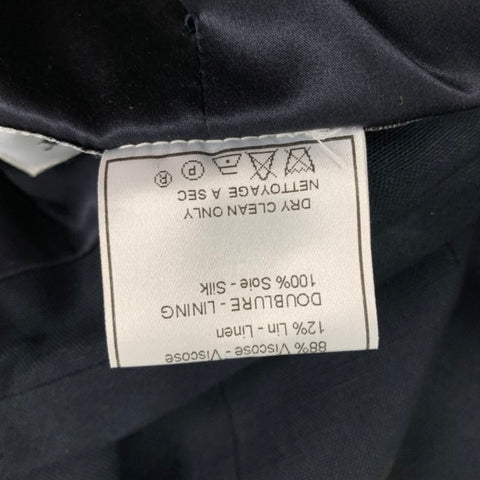 CHRISTIAN DIOR Taille 10 Veste en lin viscose marine Blazer