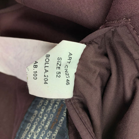 CIRCOLO Size 42 Eggplant Cotton Notch Lapel Sport Coat