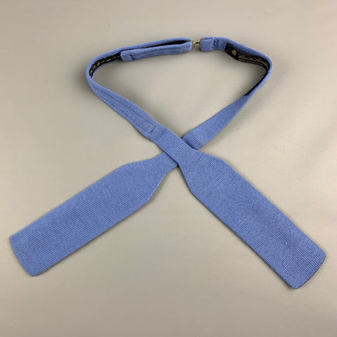 BROOKS BROTHERS Steel Blue Knitted Lana Wool Bow Tie