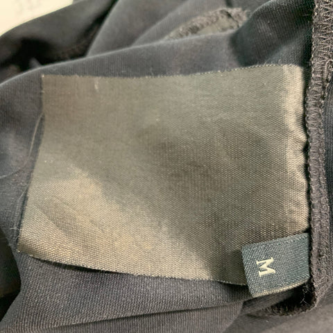 PRADA Talla M Top casual negro liso con cuello en V