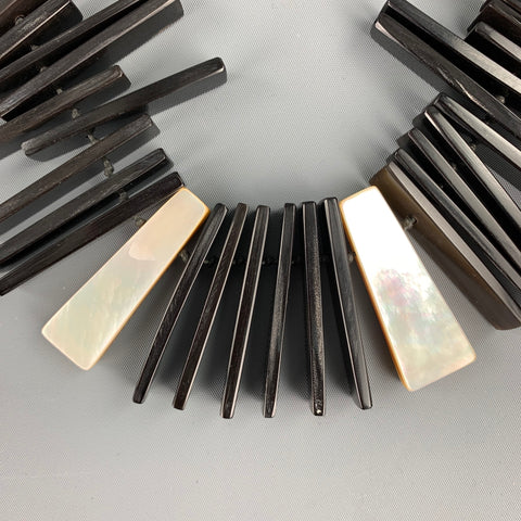 MONI Black Mixed Materials Necklace