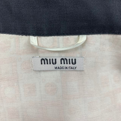MIU MIU Size 6 Pink Red Gold Acetate Blend Textured Coat
