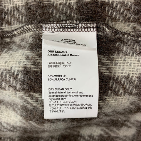 OUR LEGACY Size 38 Brown Wool / Alpaca Buttoned Blanket Cardigan Jacket