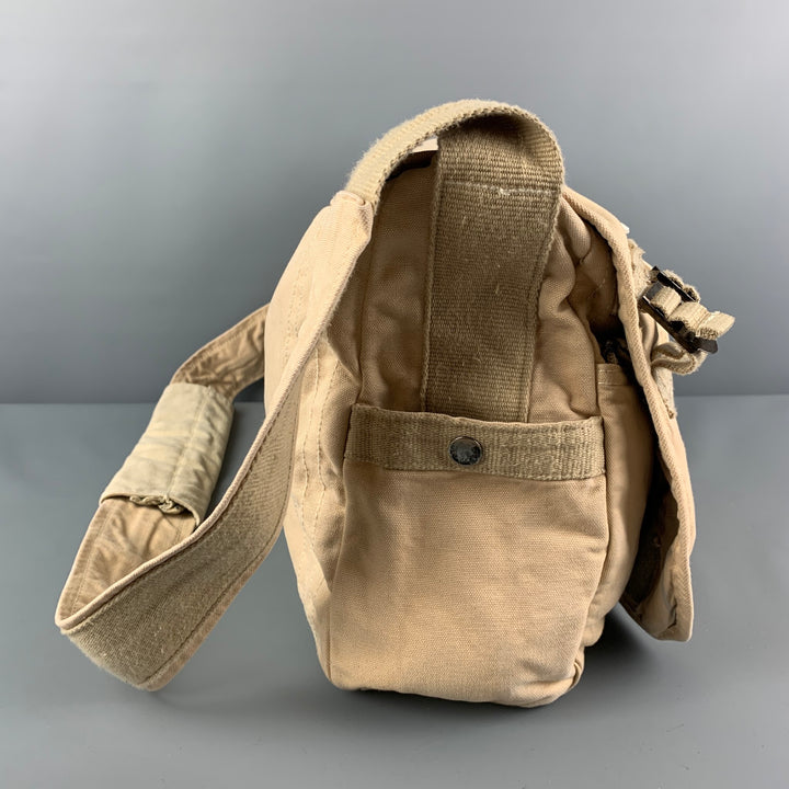 TRIPLE FIVE SOUL Beige Embroidered Canvas Cross Body Bag