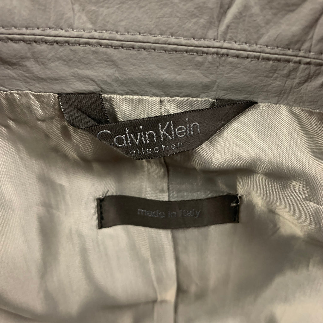 CALVIN KLEIN COLLECTION Size 38 Grey Polyurethane Polyester Suit