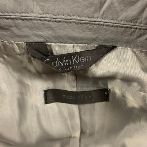 CALVIN KLEIN COLLECTION Taille 38 Costume Gris Polyuréthane Polyester