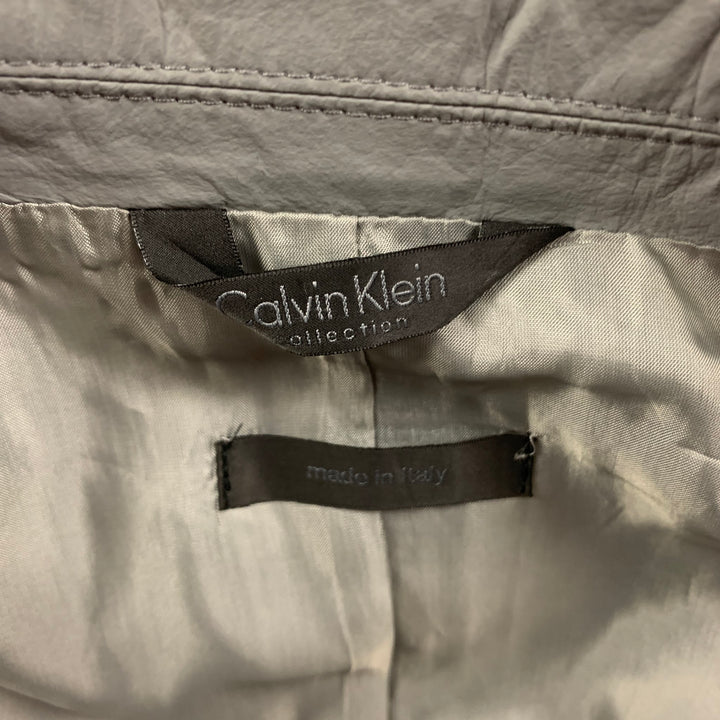 CALVIN KLEIN COLLECTION Size 38 Grey Polyurethane Polyester Suit