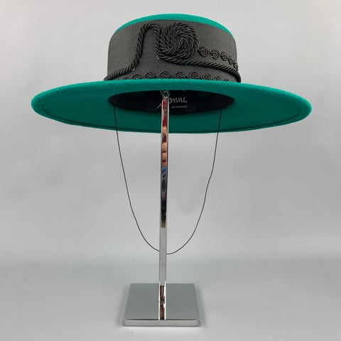 Gorro de lana con cinta negra verde LONNI