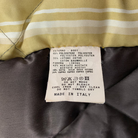 ETRO Taille XL Manteau à patte cachée en coton polyester marron