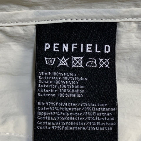 PENFIELD M Cream Nylon Snaps Zip UP Windbreaker Jacket