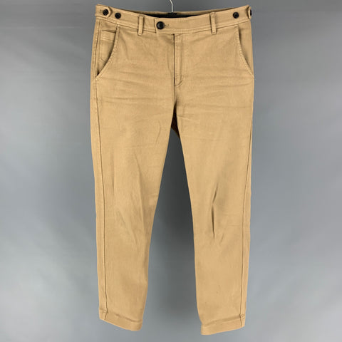 CORRIDOR Size 32 Camel Corduroy Cotton Flat Front Casual Pants