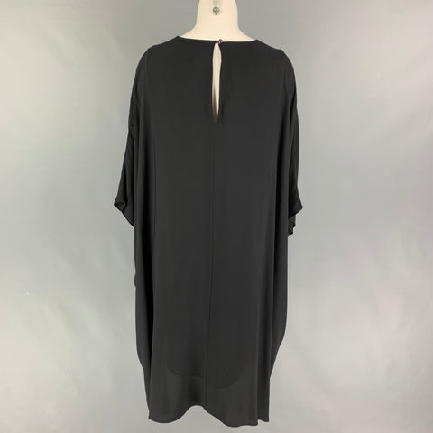 ST. JOHN Size M Black Silk Dress