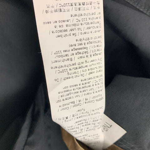TEN C Talla L Chaqueta universitaria con bolsillo de parche y poliéster de algodón negro
