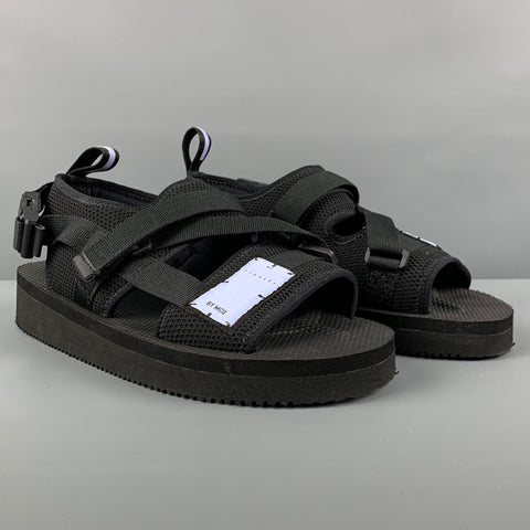 MCQ Size 9 Black Mesh Breathe BR-7 Foam Sandals
