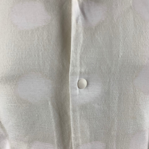 FOLK Size M Cream Yellow Dots Cotton / Linen Short Sleeve Shirt