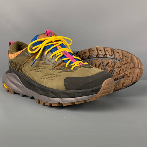 HOKA x Bodega Kaha Size 9.5 Multi-Color Mixed Materials Lace Up Sneakers
