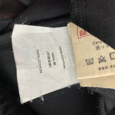 EVISU Talla M Pantalones casuales cargo de algodón negro