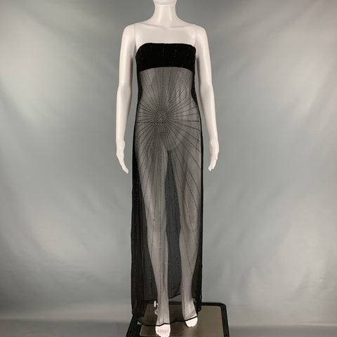 RETROFETE Taille S Noir Non Répertorié Robe Bustier Perlée Haut