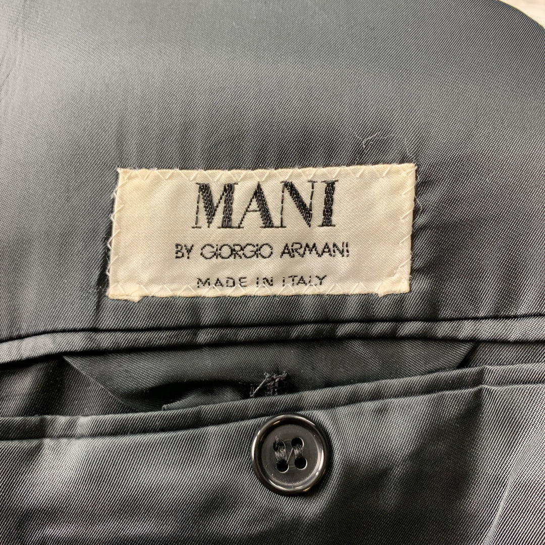 MANI by GIORGIO ARAMNI 40 Long Black Wool Tuxedo