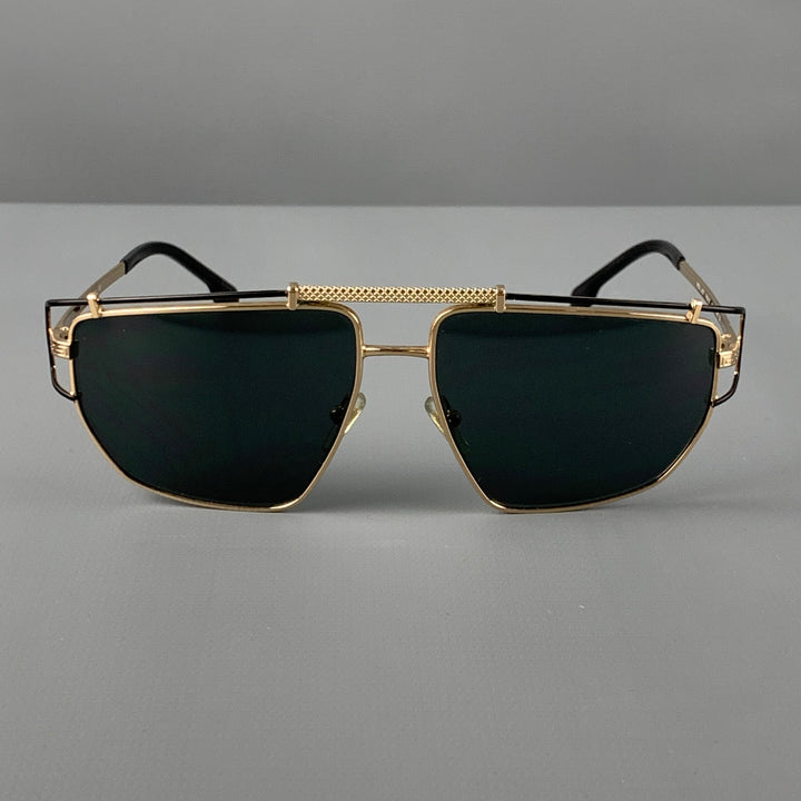 VERSACE Gold Metal Sunglasses