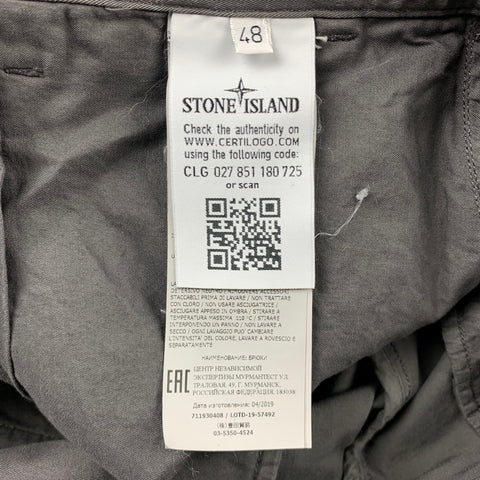 STONE ISLAND Shadow Project Size 33 Gray Cotton Drop-Crotch Casual Pants