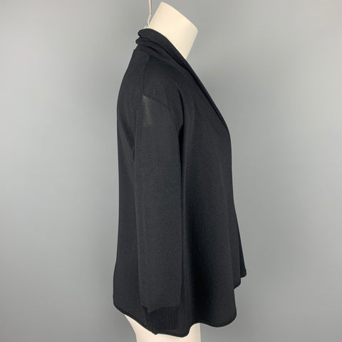 MAX MARA Talla M Cárdigan de punto negro con frente abierto
