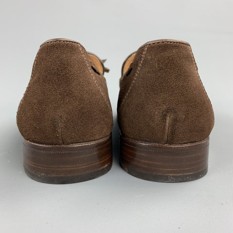 GRAVATI for WILKES BASHFORD Size 7.5 Brown Suede Slip On Loafers