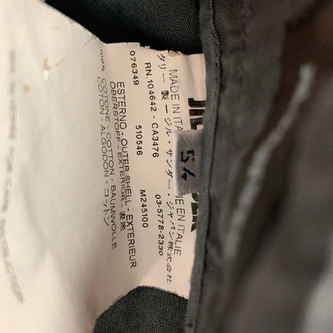 JIL SANDER Size 38 Grey Cotton Zip Fly Dress Pants