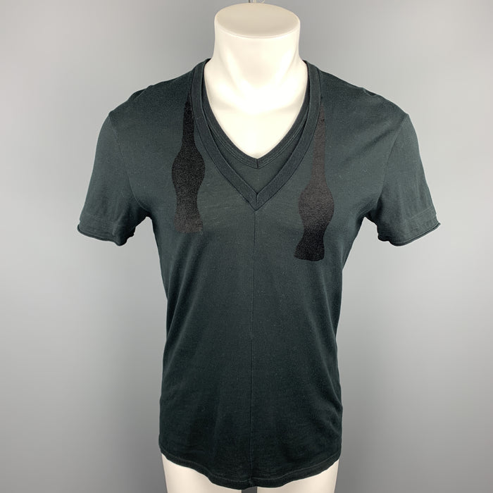 NEIL BARRETT Size M Black Cotton T-shirt