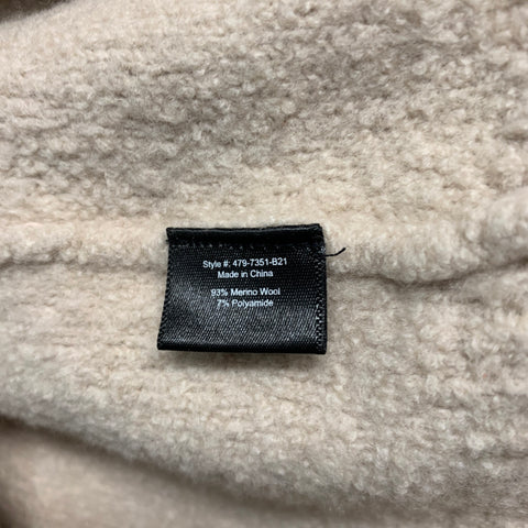 JENNI KAYNE Size S Beige Merino Wool Blend 1/4 Zip Sweater