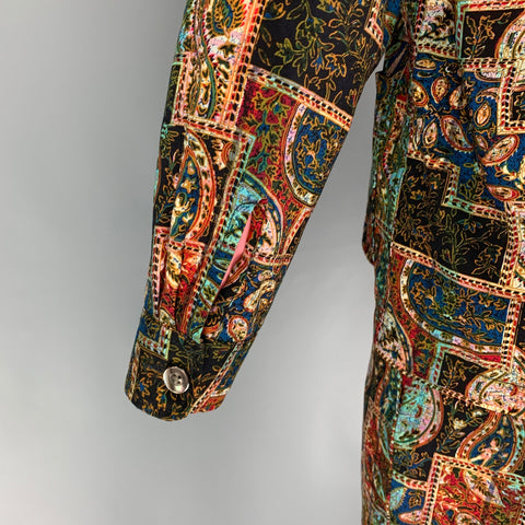 BEAMS PLUS Size M Multi-Color Print Wool Notch Lapel Suit