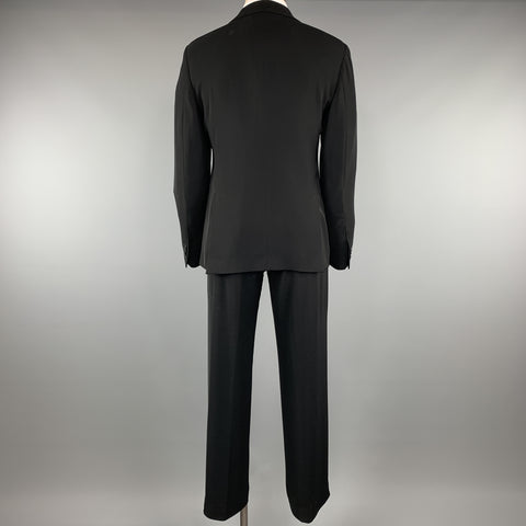 EMPORIO ARMANI 38 Costume Régulier Noir Uni Polyester 32 x 31