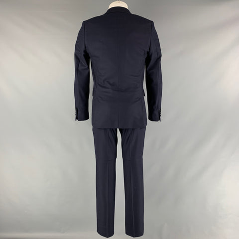 AMI by ALEXANDRE MATTIUSSI Size 38 Navy Solid Wool Peak Lapel Suit