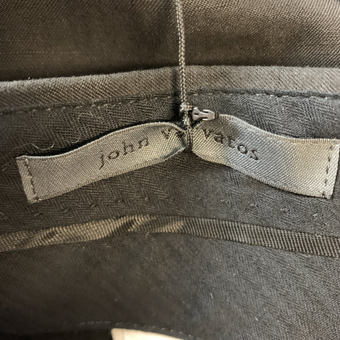 JOHN VARVATOS Size 28 x 36 Black Solid Linen / Silk Dress Pants