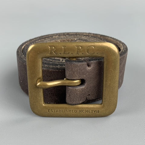 RALPH LAUREN Antique Size 32 Brown Leather Belt