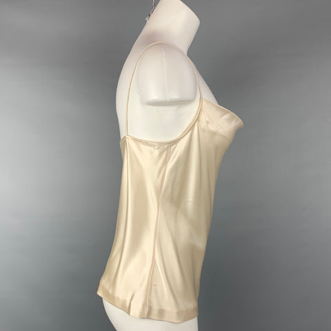 THEORY Size S Cream Silk Camisole  Blouse