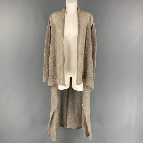 DRKSHDW GLITTER F/W 2017 Cárdigan asimétrico de punto gris claro talla única